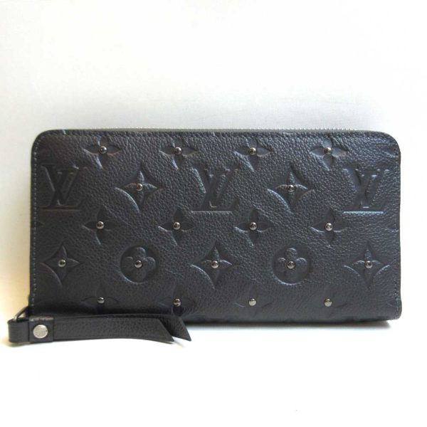 3 lv221006 1ta Louis Vuitton Zippy Wallet Black Long Wallet Empreinte