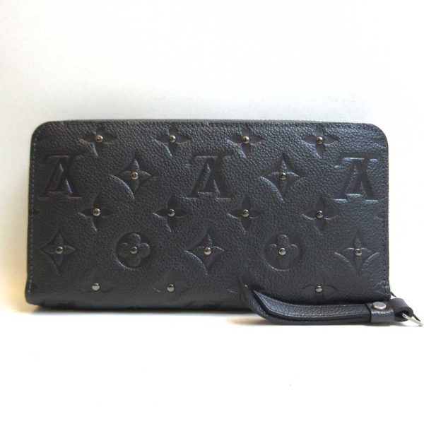 3 lv221006 1ta 01 Louis Vuitton Zippy Wallet Black Long Wallet Empreinte