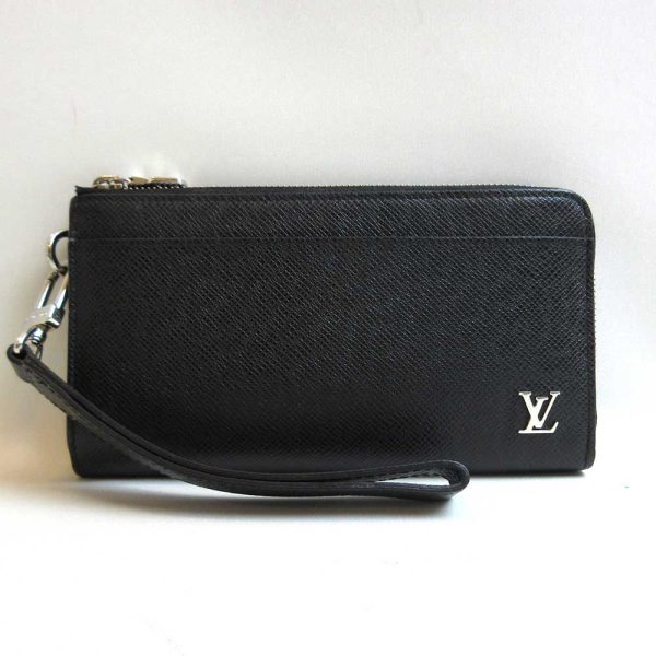 3 lv221030 5u Louis Vuitton Wallet Taiga Zippy Dragonne M69409 Noir Black