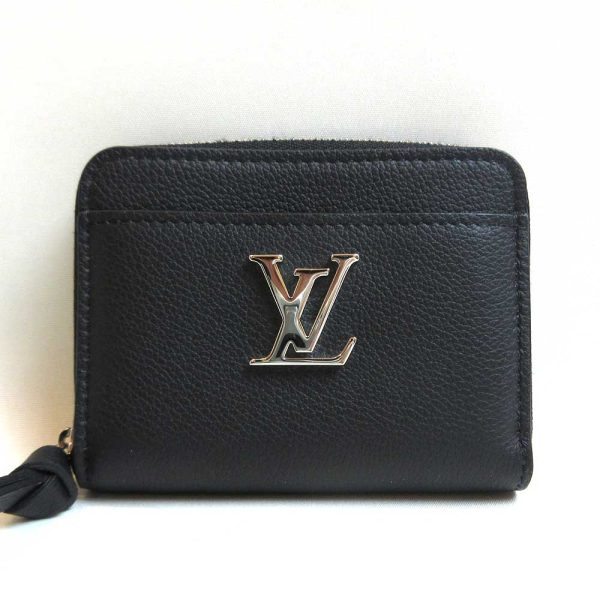 3 lv221117 1ta Louis Vuitton Wallet Lock Me Zippy Coin Noir Black Calf