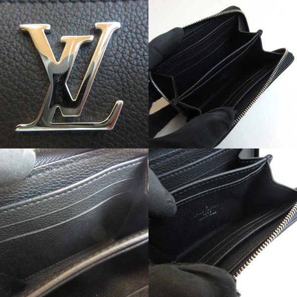 3 lv221117 1ta 03 Louis Vuitton Wallet Lock Me Zippy Coin Noir Black Calf