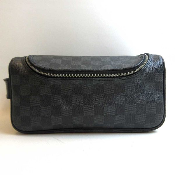 3 lv221118 1ta Louis Vuitton Toilet Pouch Clutch Bag Damier Graphite