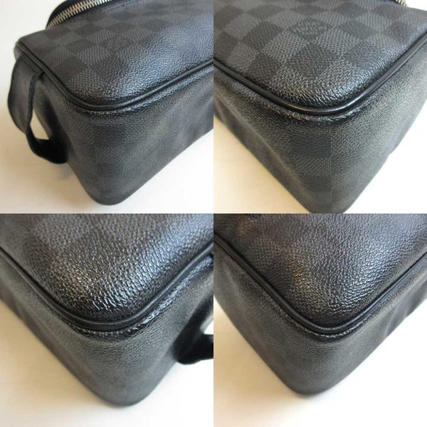 3 lv221118 1ta 02 Louis Vuitton Toilet Pouch Clutch Bag Damier Graphite