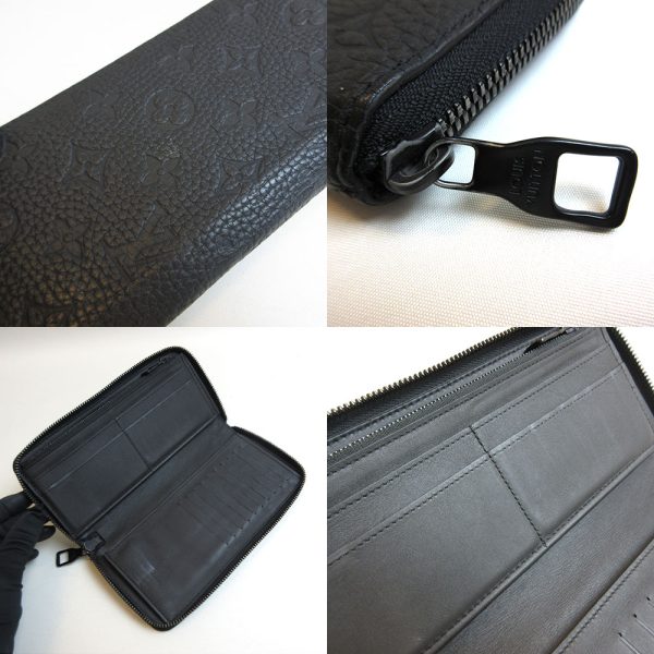 3 lv221208 2u 03 Louis Vuitton Taurillon Zippy Wallet Black Long Wallet