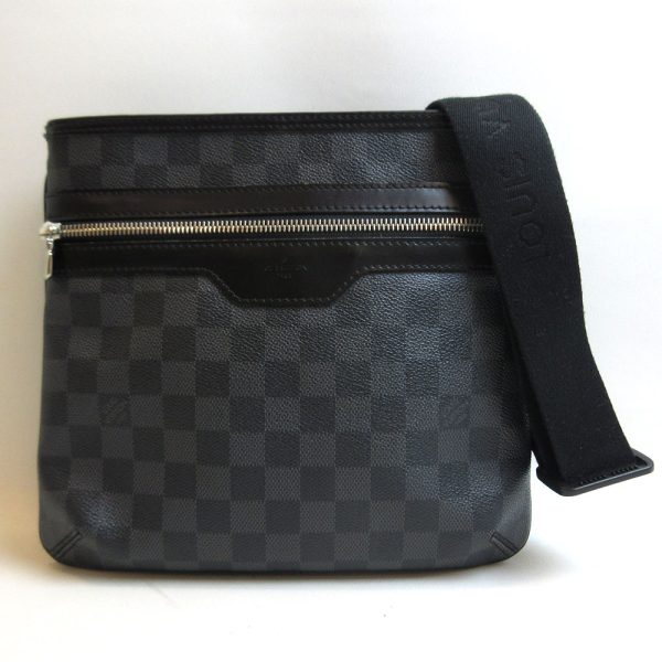 3 lv221208 3u Louis Vuitton Thomas Shoulder Bag Damier Graphite Black