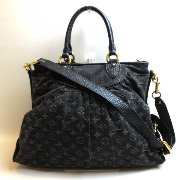 3 lv230106 1ta Louis Vuitton Neo Cabby MM Noir Black Denim M95351