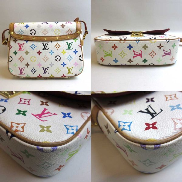 3 lv230118 1ta 01 Louis Vuitton Sologne White Shoulder Bag Multicolor