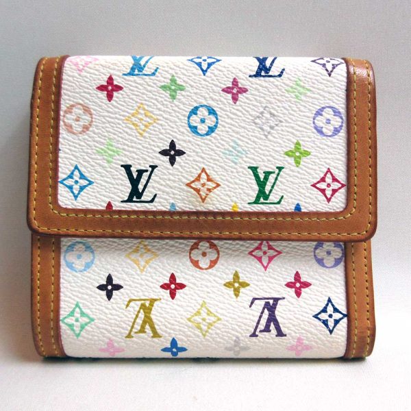 3 lv230403 1u 01 Louis Vuitton Wallet Monogram Multi Tri fPortobier Cult White