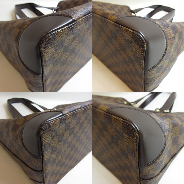 3 lv230501 1u 03 Louis Vuitton Damier Hampstead MM Tote Bag N51204 Brown