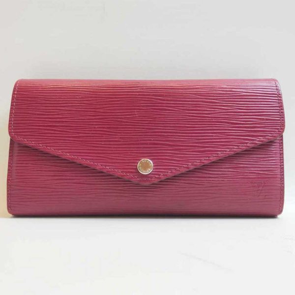 3 lv230902 3m Louis Vuitton Epi Portefeuille Sarah Wallet Fuchsia Red