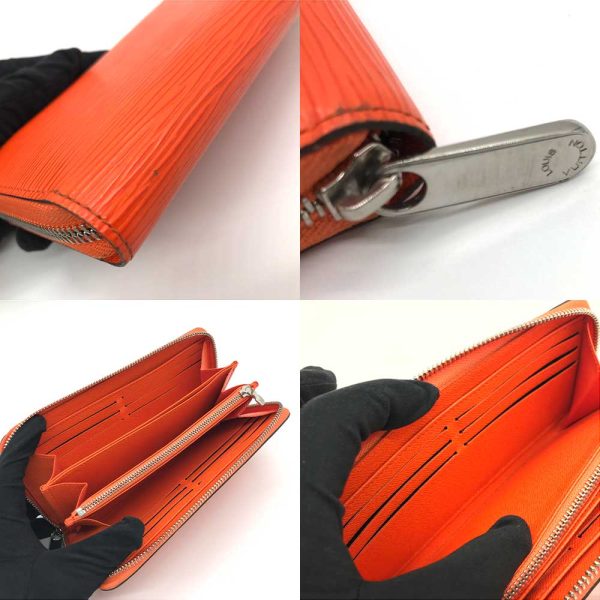 3 lv231028 1u 03 Louis Vuitton Long Wallet Epi Orange