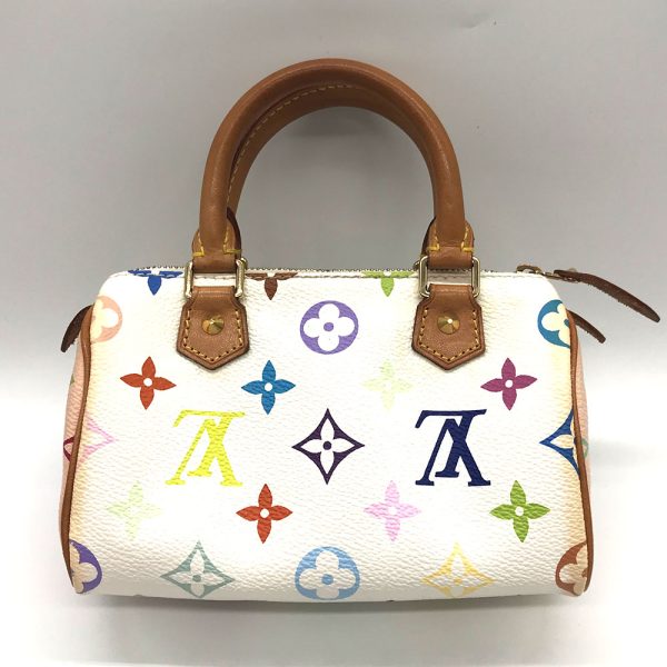 3 lv231127 2o 01 Louis Vuitton Mini Speedy White Multicolor White M92645