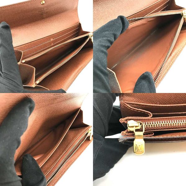 3 lv231219 1u 03 Louis Vuitton Monogram Portefeuille Sarah M61726 Long Wallet