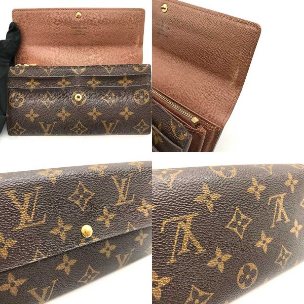 3 lv231219 1u 04 Louis Vuitton Monogram Portefeuille Sarah M61726 Long Wallet