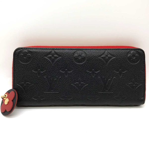 3 lv240322 1r 01 Louis Vuitton Long Wallet Clemence Empreinte Flower Charm