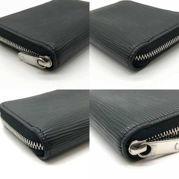 3 lv240322 2r 02 Louis Vuitton Zippy Wallet Coin Epi Black Black Mini Wallet