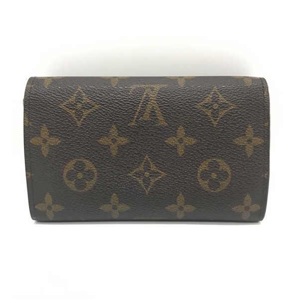 3 lv240411 3r 01 Louis Vuitton Monogram Portomone Vietresor Wallet Brown