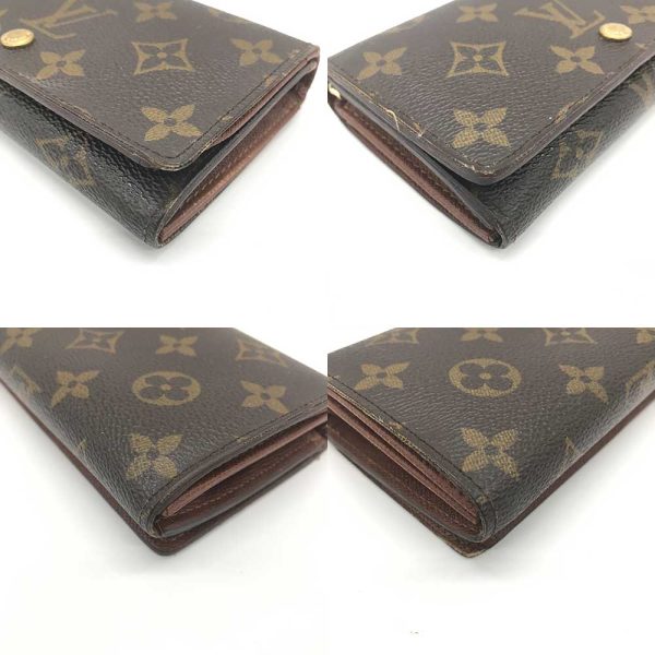 3 lv240411 3r 02 Louis Vuitton Monogram Portomone Vietresor Wallet Brown