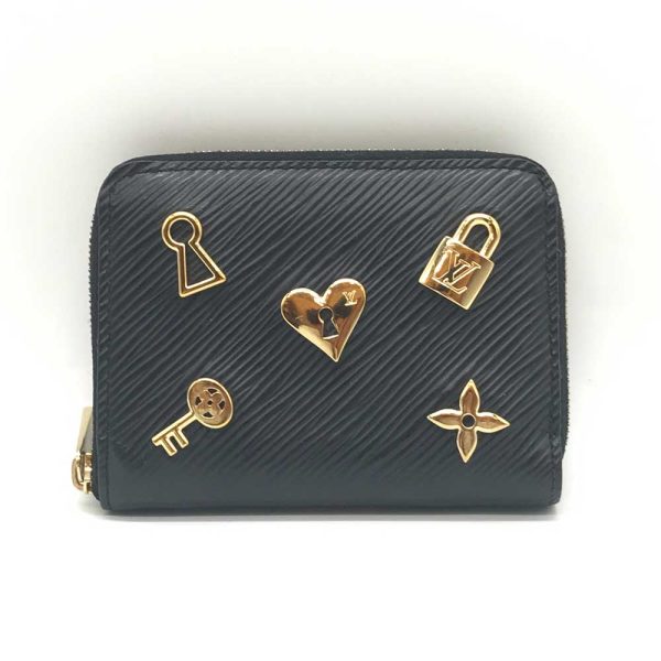 3 lv240418 2u Louis Vuitton Epi Lovelock Coin Case Zippy Coin Black M63993