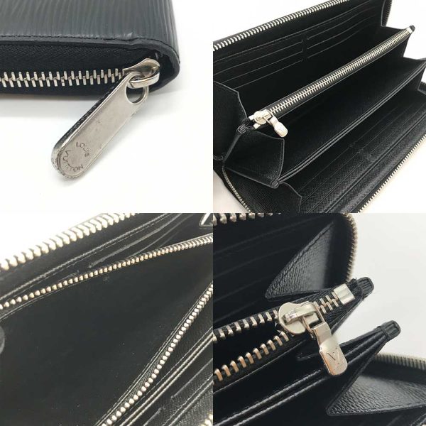 3 lv240418 4u 03 Louis Vuitton Long Wallet Epi Zippy Wallet Black M61857