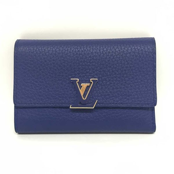 3 lv240516 3 LOUIS VUITTON Capucines Blue Wallet Taurillon M63714