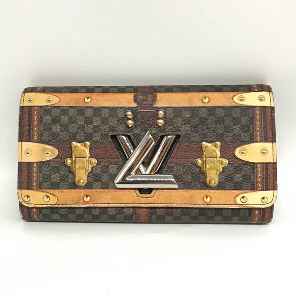 3 lv240530 7 LOUIS VUITTON Portefeuille Sarah Twist Damier Brown M63778