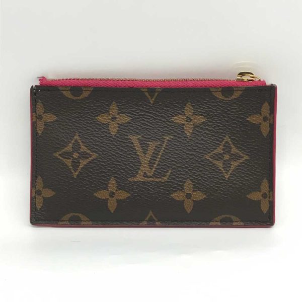 3 lv240530 8 01 LOUIS VUITTON Monogram Porto Carte Zip Pink Coin Case Card Flower M67494