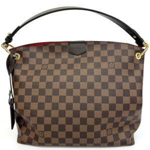 3100427937200014 Louis Vuitton Damier Neverfull MM Tote Bag Ebene Cerise Brown Gold Hardware