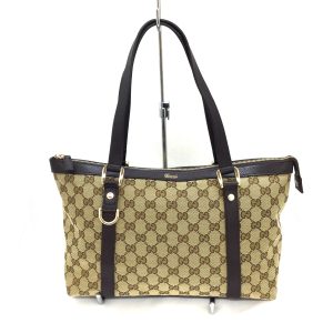 3100543 32n 1 GUCCI tote bag black nylon GG bag