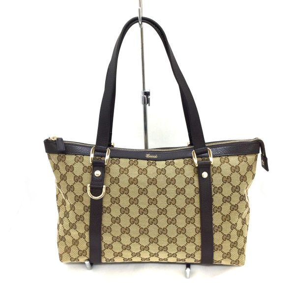 3100543 32n 1 Gucci tote bag GG beige brown cloth bag