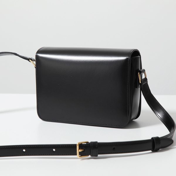 310404623 5 CELINE Teen Small Triomphe Small Shoulder Bag Pochette Black