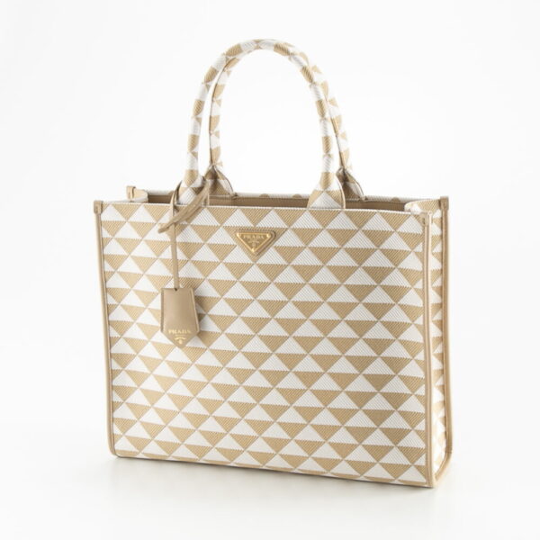 320200kwa390019 Prada Triangolo Jacquard Tote Bag