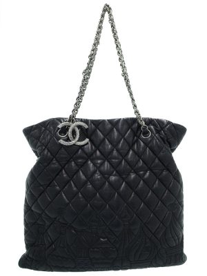 3210331380017 Chanel Black Quilted Caviar Classic Double Flap Bag