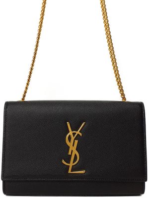 3240163860012 Saint Laurent Paris Medium Shoulder Bag Chain Crossbody Calf Black