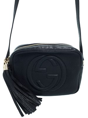 3240173110015 Bottega Veneta Cassette Camera Calf Leather Shoulder Bag Black