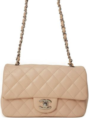 3240256710019 Chanel Blue Caviar Quilted Chevron Small Classic Double Flap Bag