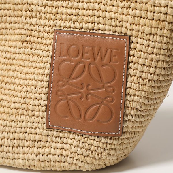 330825007 9 LOEWE POCHETTE Shoulder Basket Bag Raffia Anagram Bag