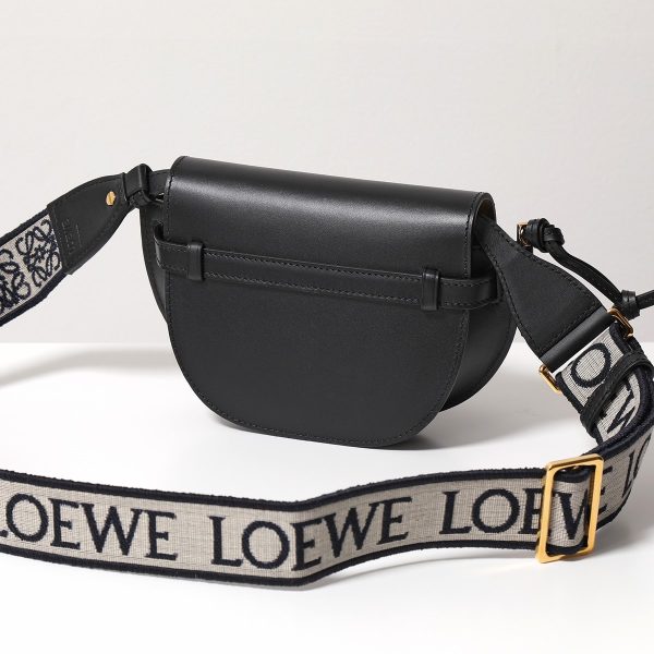 331029210 5 LOEWE GATE DUAL MINI Crossbody Jacquard Bag BLACK