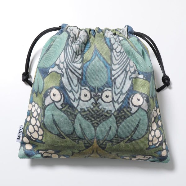 341227604 11 LOEWE DRAWSTRING POUCH Inner Bag Owl Flower Floral Pattern Bag