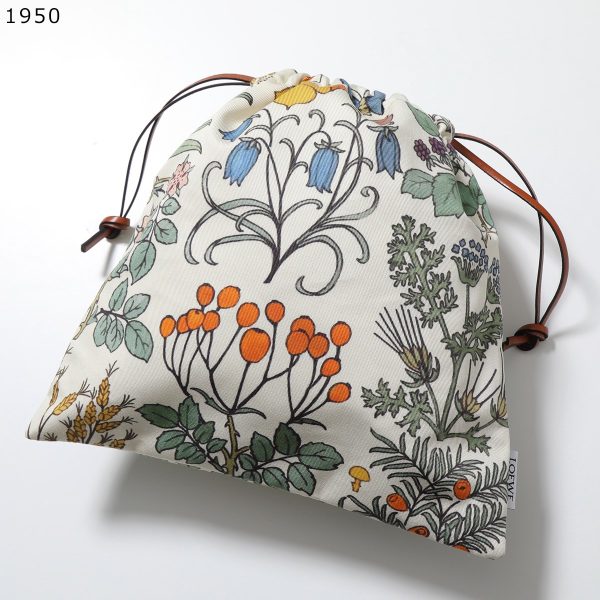 341227604 2 LOEWE DRAWSTRING POUCH Inner Bag Owl Flower Floral Pattern Bag