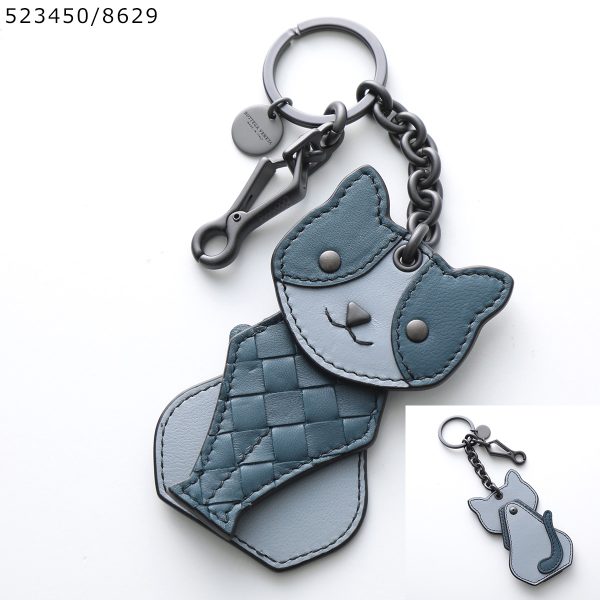 350309250 11 BOTTEGA VENETA Charm PORTACHIAVI Key Ring Intrecciato Animal Color