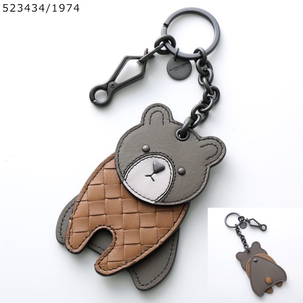 350309250 3 BOTTEGA VENETA Charm PORTACHIAVI Key Ring Intrecciato Animal Color