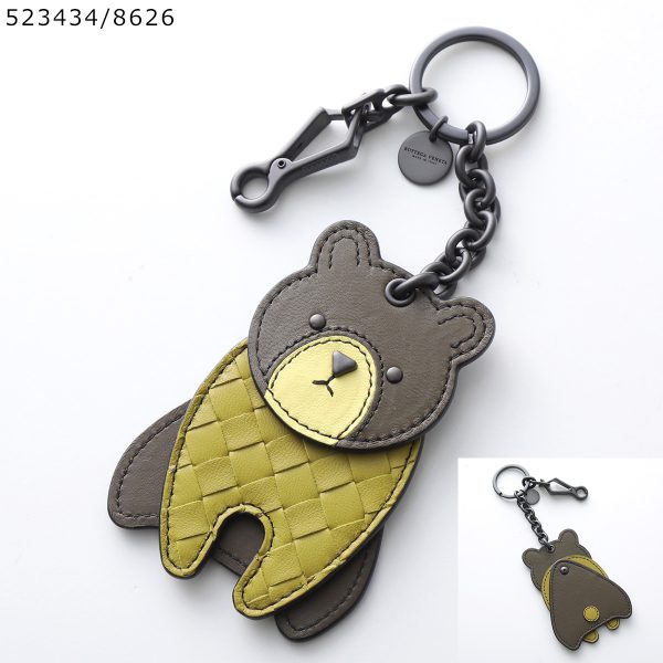 350309250 4 BOTTEGA VENETA Charm PORTACHIAVI Key Ring Intrecciato Animal Color