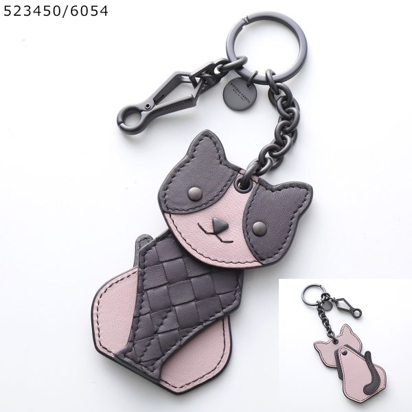 350309250 7 BOTTEGA VENETA Charm PORTACHIAVI Key Ring Intrecciato Animal Color