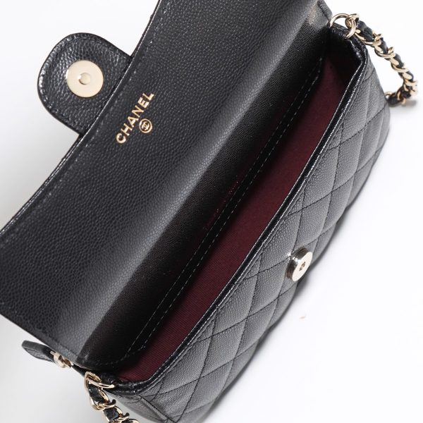 350608555 10 CHANEL Shoulder Bag MATELASSE Chain Wallet Phone Case Caviar Skin Coco Mark Bag