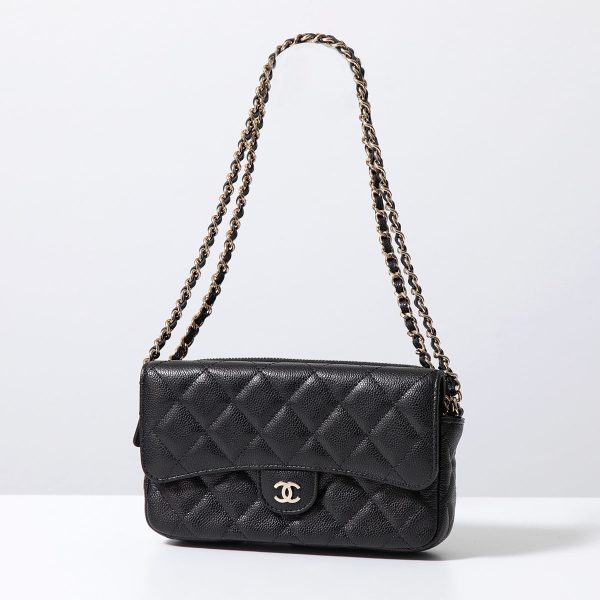 350608555 6 CHANEL Shoulder Bag MATELASSE Chain Wallet Phone Case Caviar Skin Coco Mark Bag