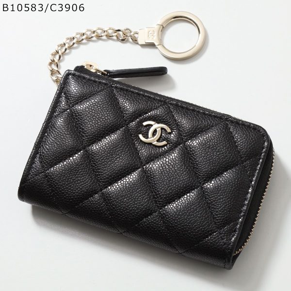 350608570 2 CHANEL MATELASSE Caviar Skin CocoMark Card Case Mini Wallet