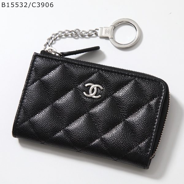 350608570 8 CHANEL MATELASSE Caviar Skin CocoMark Card Case Mini Wallet