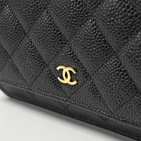 350613500 14 CHANEL Shoulder Bag MATELASSE Chain Wallet Caviar Skin Coco Mark Bag