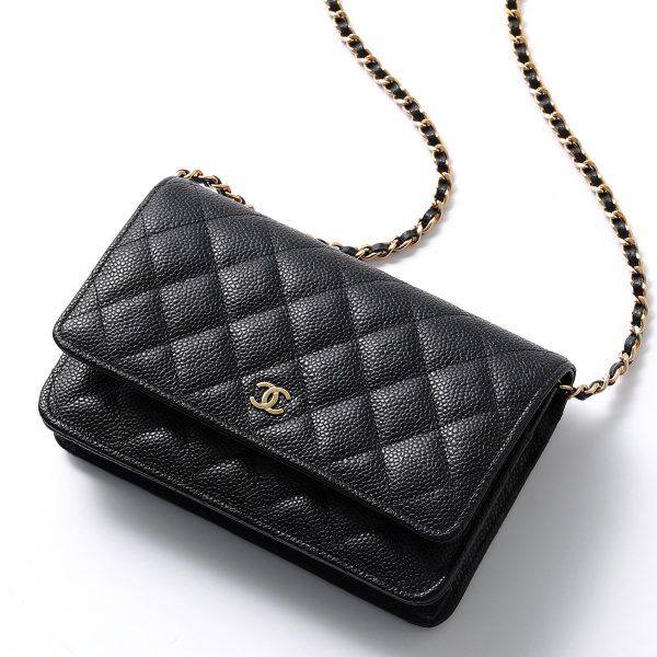 350613500 2 CHANEL Shoulder Bag MATELASSE Chain Wallet Caviar Skin Coco Mark Bag